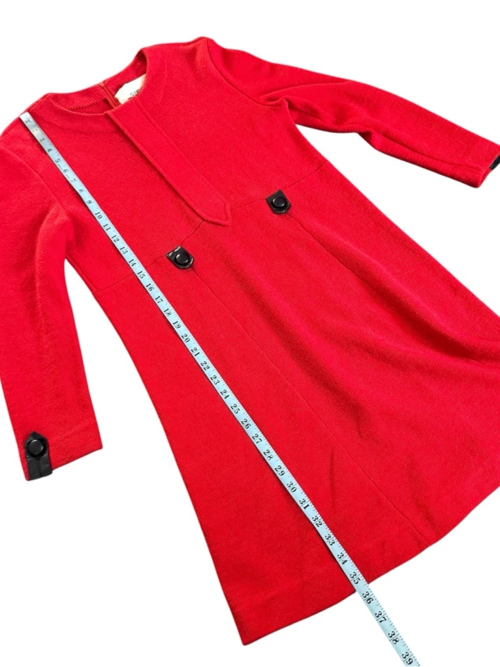 Vintage Steve Fabrikant Santana Knit Red Dress Quiet Luxury Neiman Marcus - Picture 4 of 10